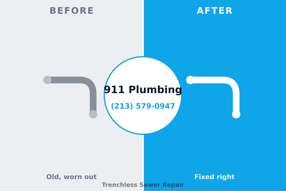 Before and after: plumbing repair Santa Clara, CA